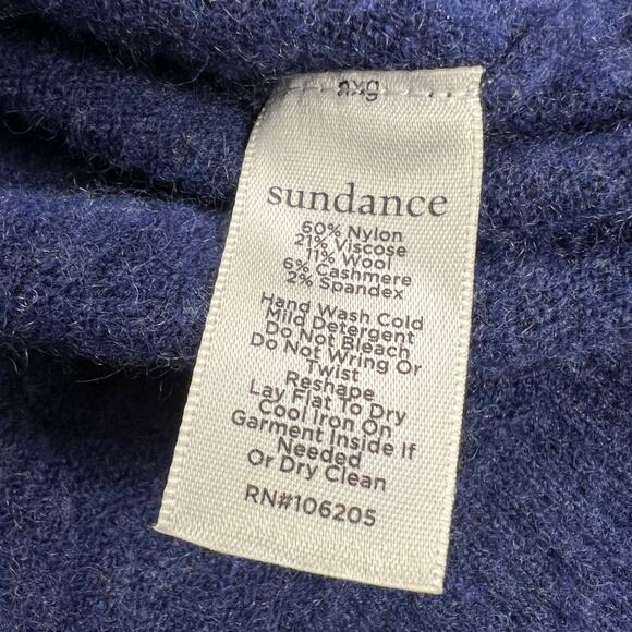 Sundance Blue Ruffle Collar & Sleeve Crew Neck Long Sleeve Sweater Size M - Picture 8 of 10